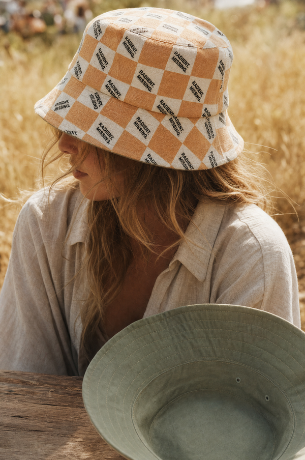 Reversible Plaid Bucket Hat — lifestyle