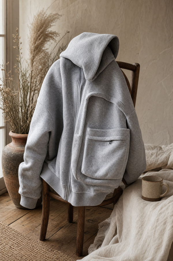 Zip-Up Hooded Sweatshirt — lifestyle