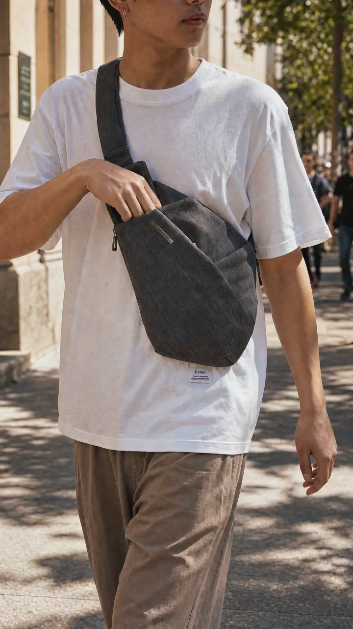 Canvas Crossbody Chest Bag — product video