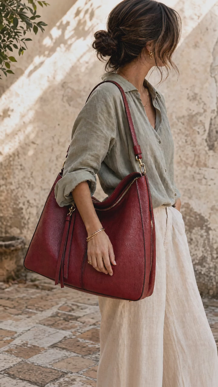 Wide Hobo Shoulder Bag — product video