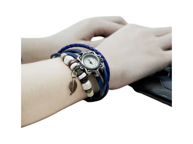 Bohemian Leaf Wrap Bracelet Watch — image 1