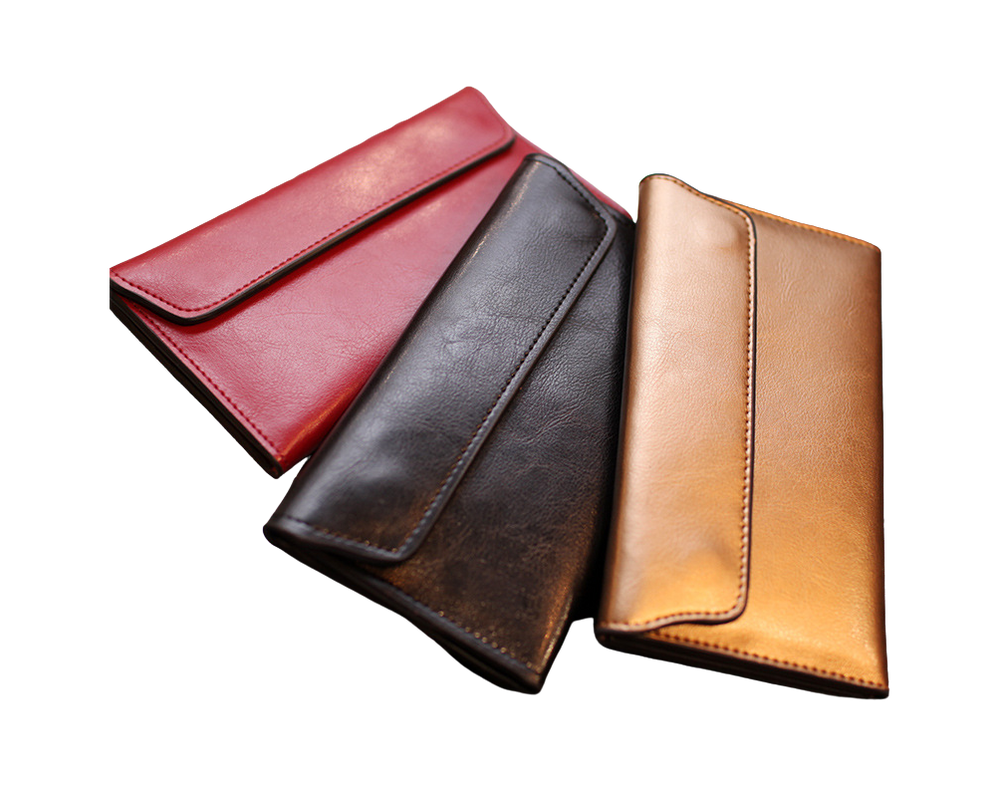Slim Cowhide Buckle Wallet — image 1