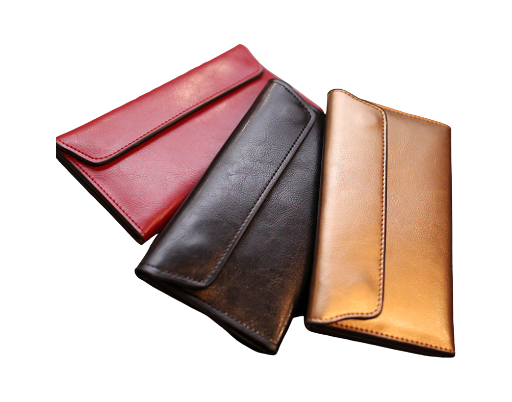 Slim Cowhide Buckle Wallet — image 1