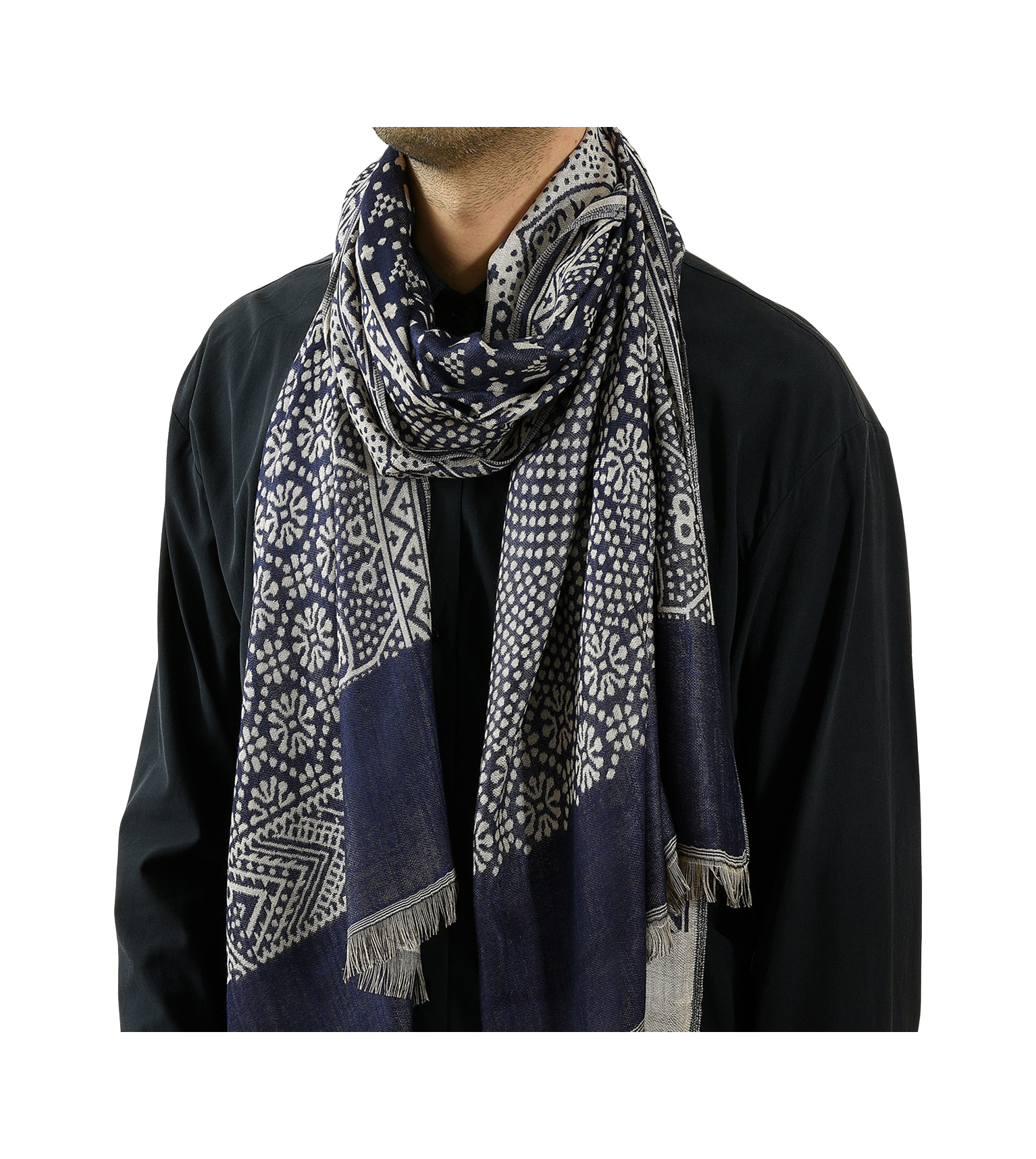Cotton Linen Yarn-Dyed Scarf — image 1