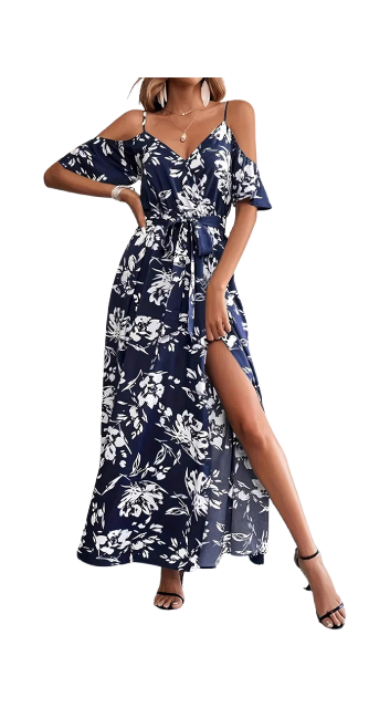 Floral Off-Shoulder Maxi Dress — image 1