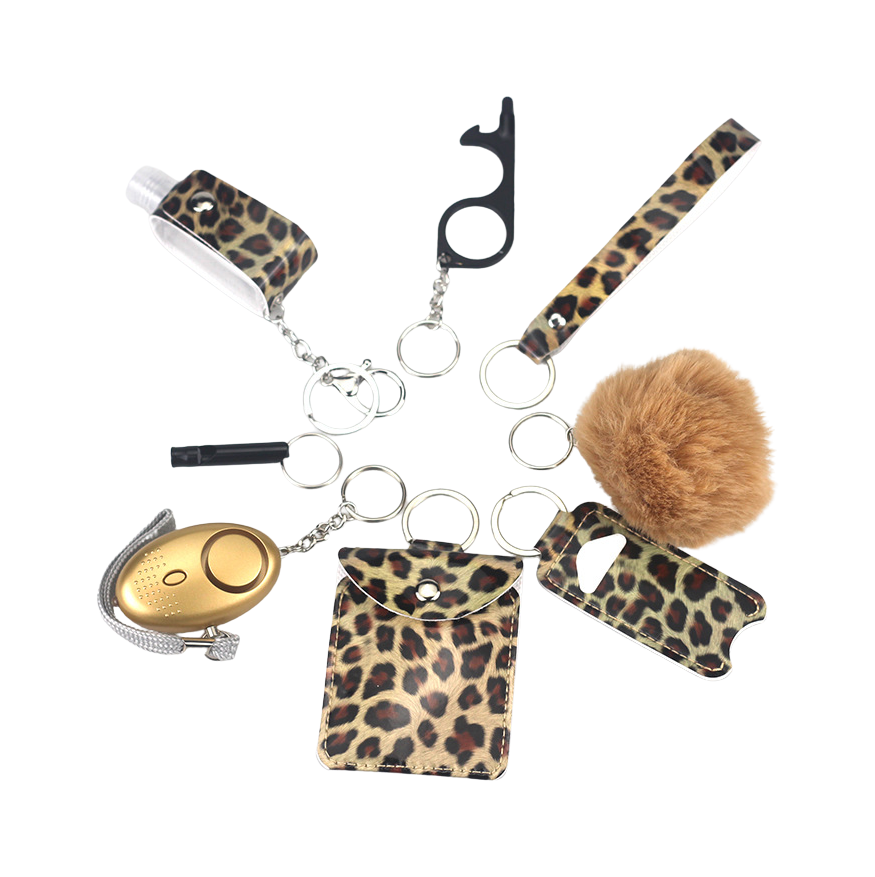 Nine-Piece Leather Keychain Set — image 1