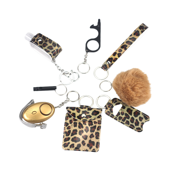 Nine-Piece Leather Keychain Set — image 1