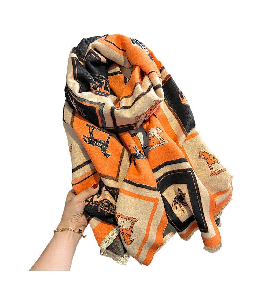 Brushed Cashmere-Feel Wrap Scarf — image 1
