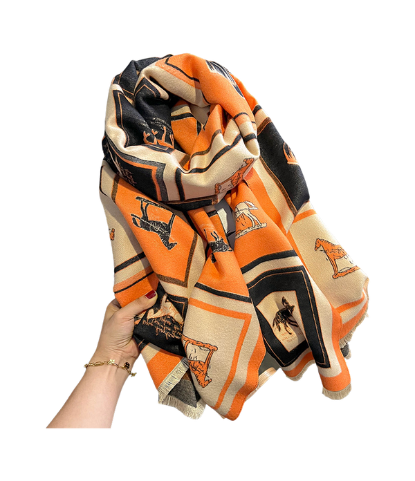 Brushed Cashmere-Feel Wrap Scarf — image 1
