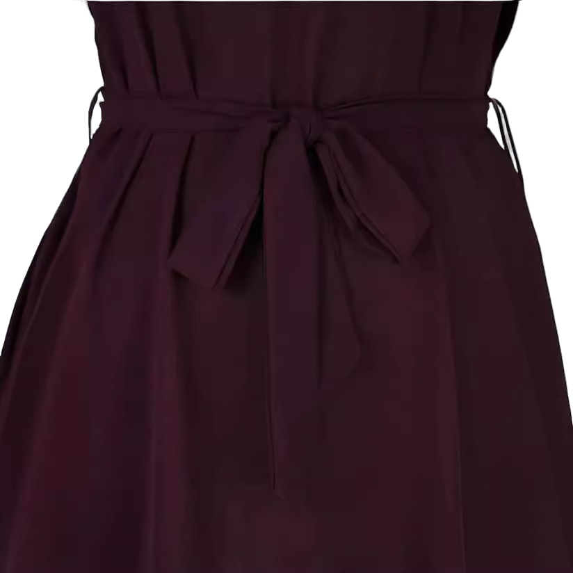 V-Neck Belted Bow Dress — image 1