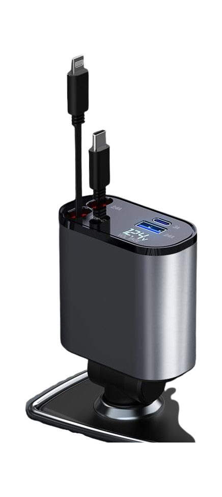 Metal 100W Dual-Port Car Charger — image 1